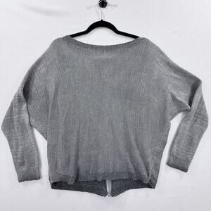 Venti 6 Back Zip Knit Sweater Gray Artsy